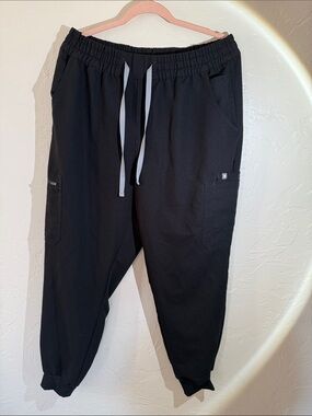 Figs Black Jogger Cargo Scrubs